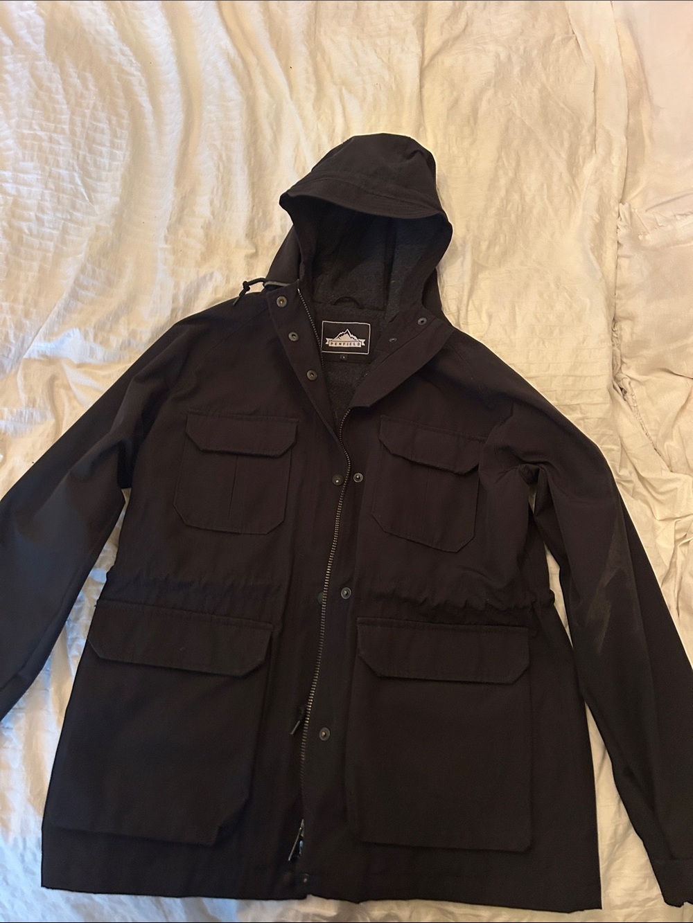 Penfields size L Mountain Park Black Hooded Field Jacket